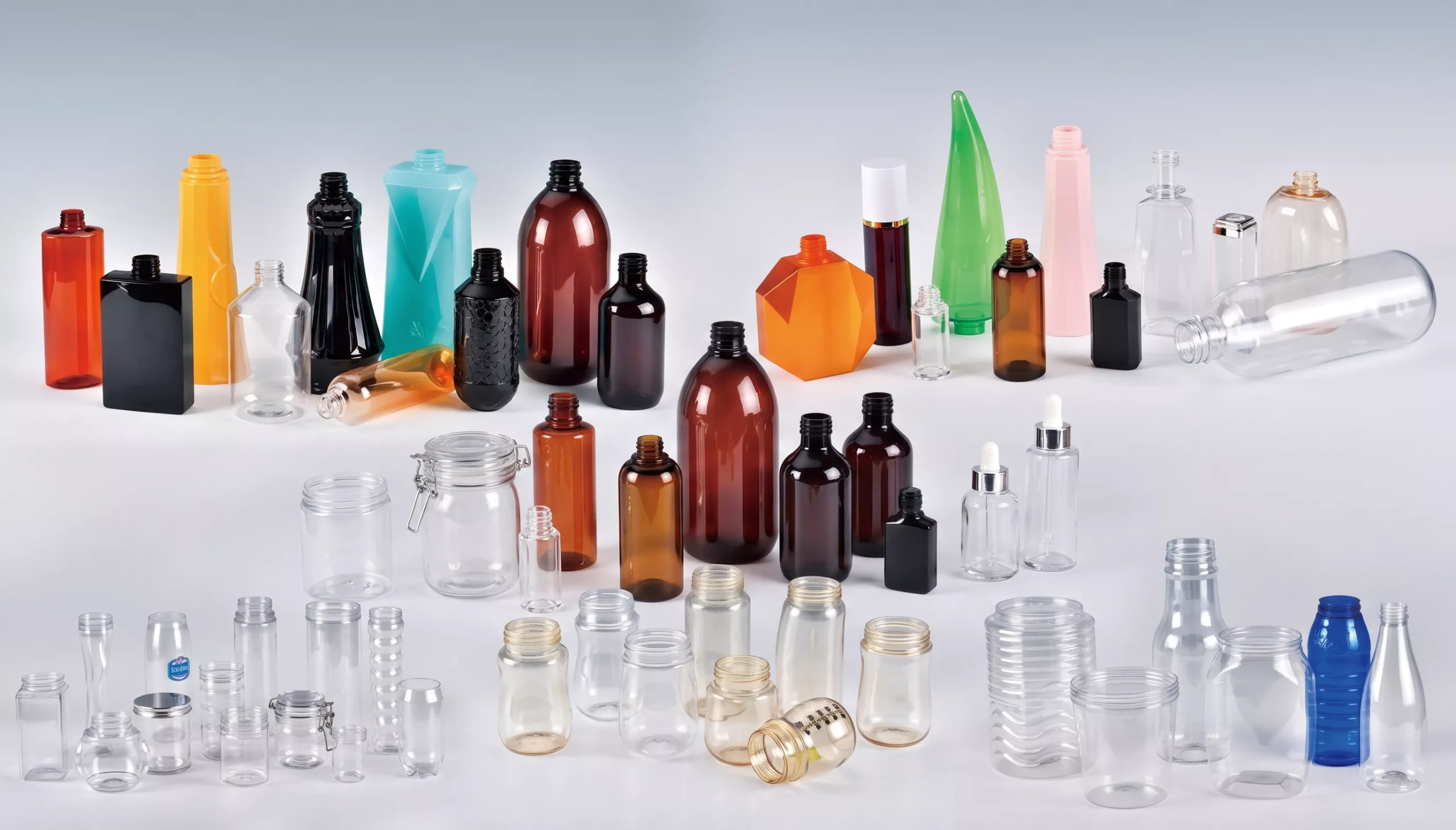 Large container water barrel ISBM products display