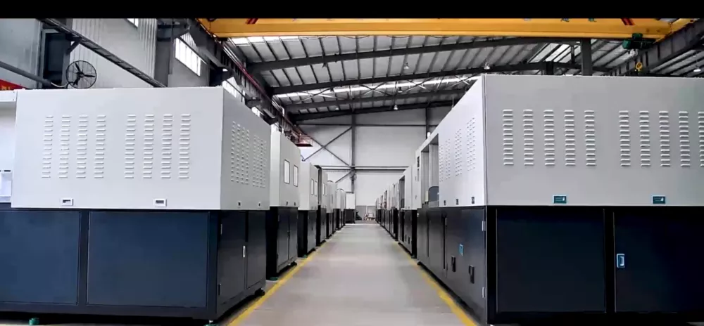 Ever Power blow molding machine assembly and final acceptance testing