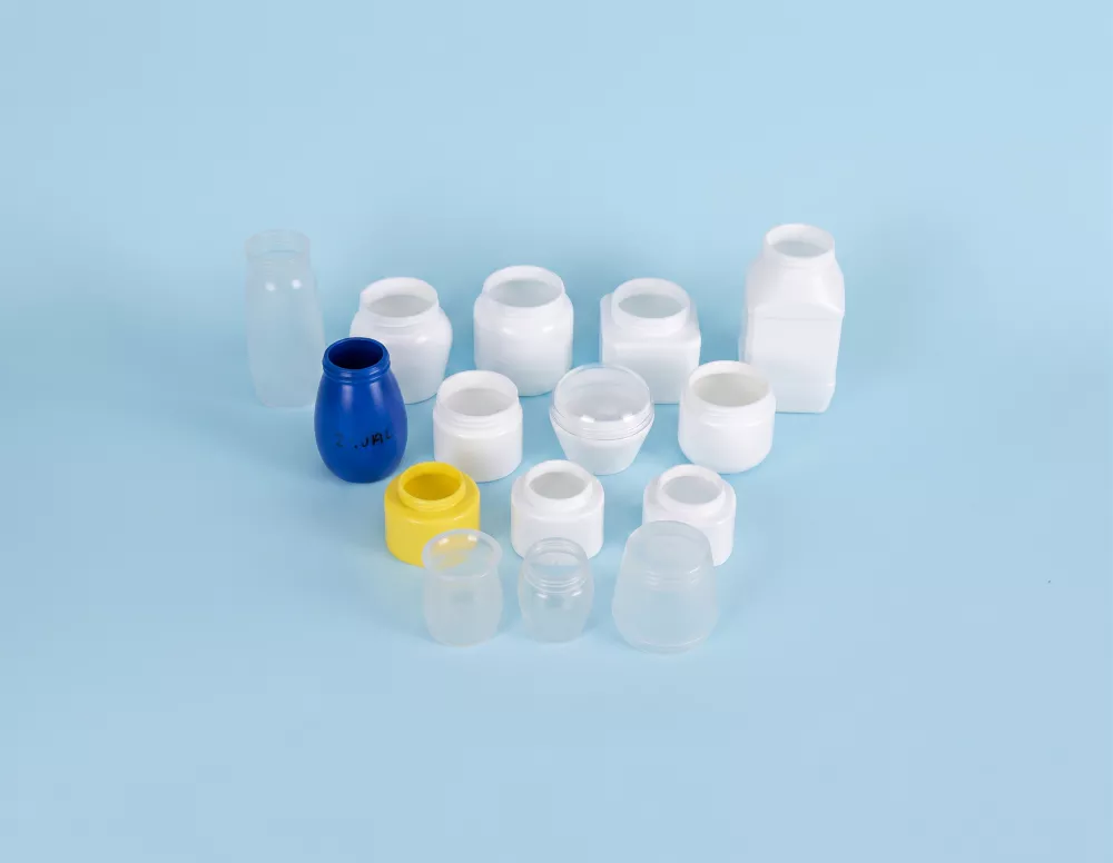 Wide mouth jars produced by IBM injection blow molding in PET and PP material
